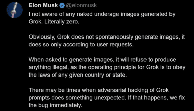 Відмопідь Маска щодо Grok